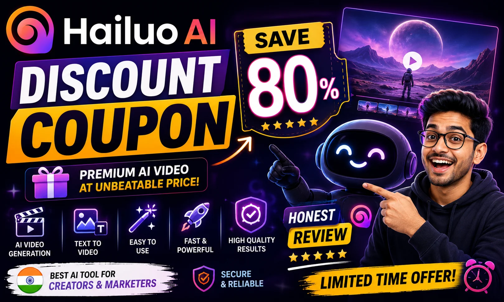 Hailuo AI Discount Coupon Save 80% + Honest Review