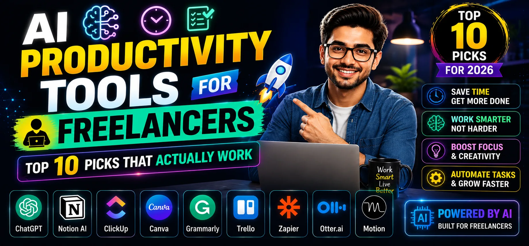 AI Productivity Tools for Freelancers — Top 10 Picks That Actually Work