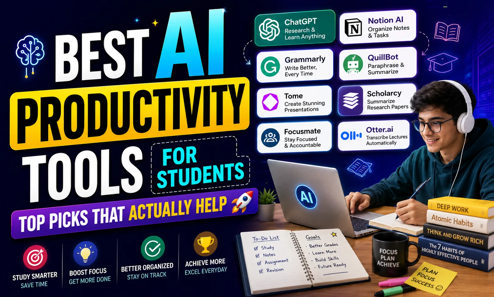 Best AI Productivity Tools for Students— Top Picks That Actually Help