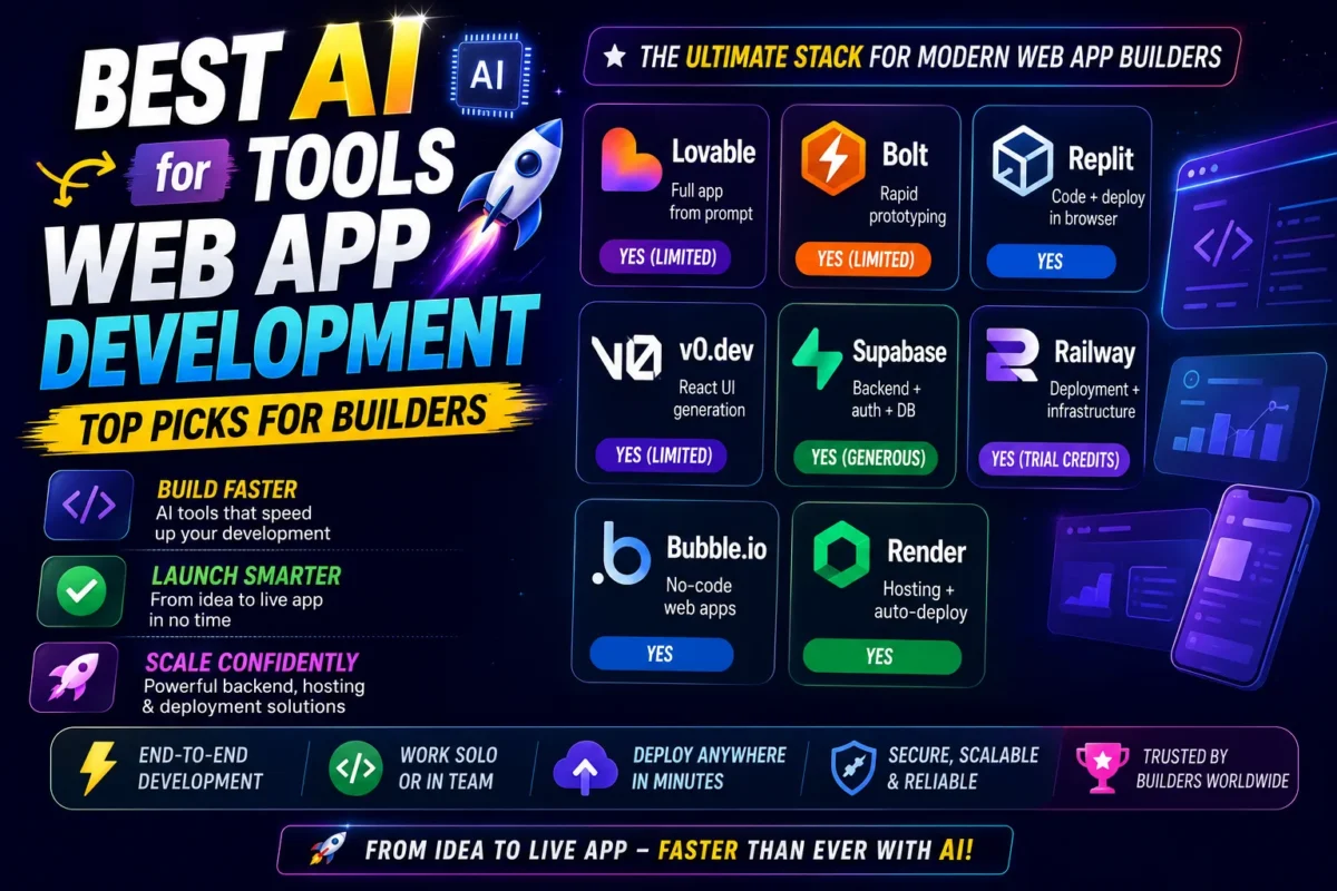 Best AI Tools for Web App Development— Top Picks for Builders