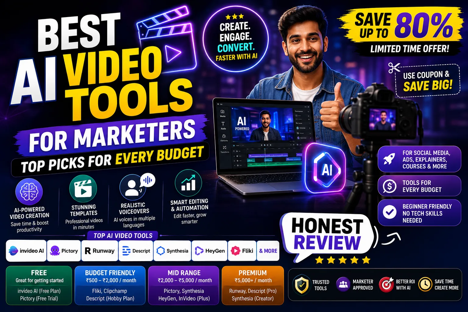 Best AI Video Tools for Marketers
