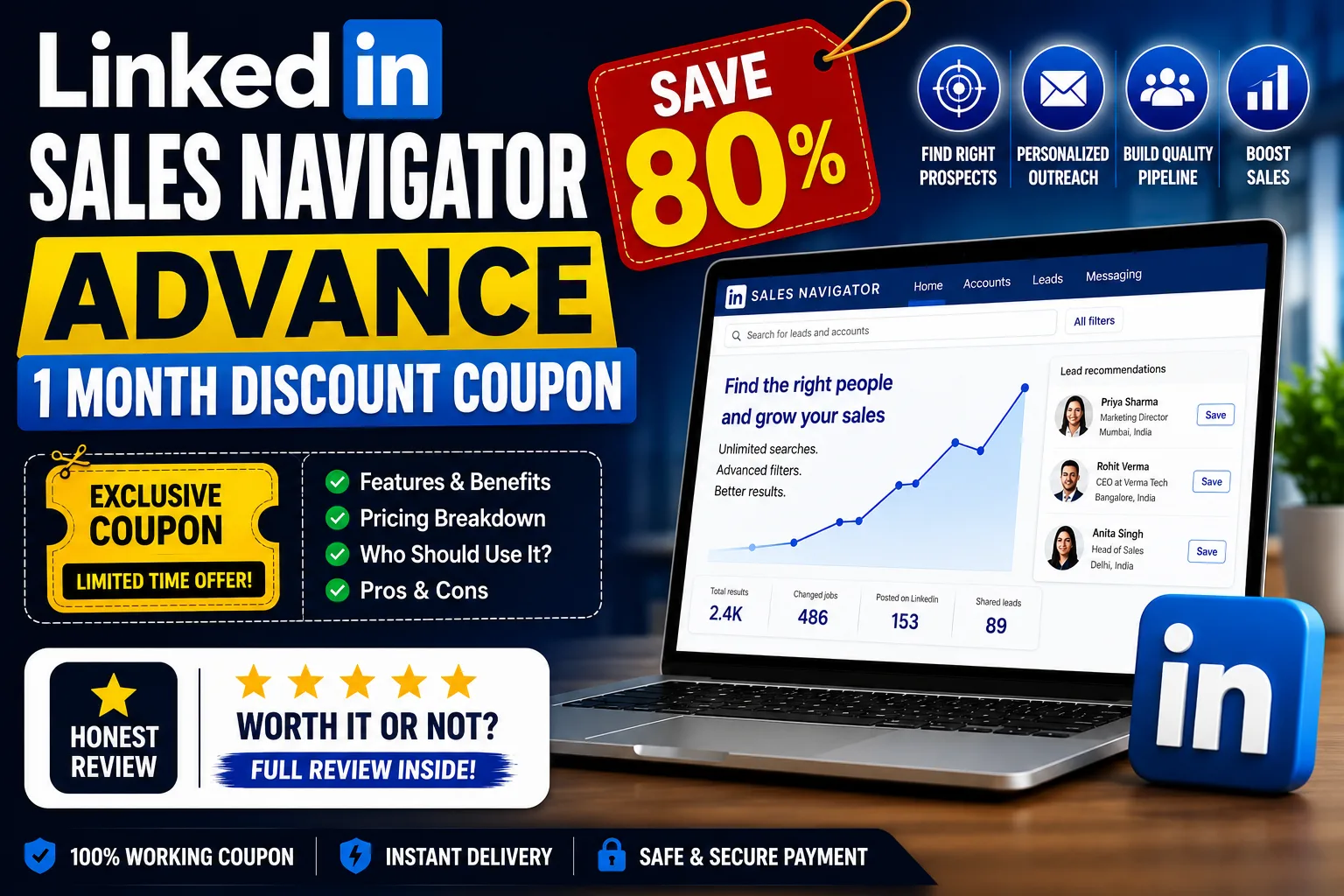 LinkedIn Sales Navigator Advance 1 Month Discount Coupon