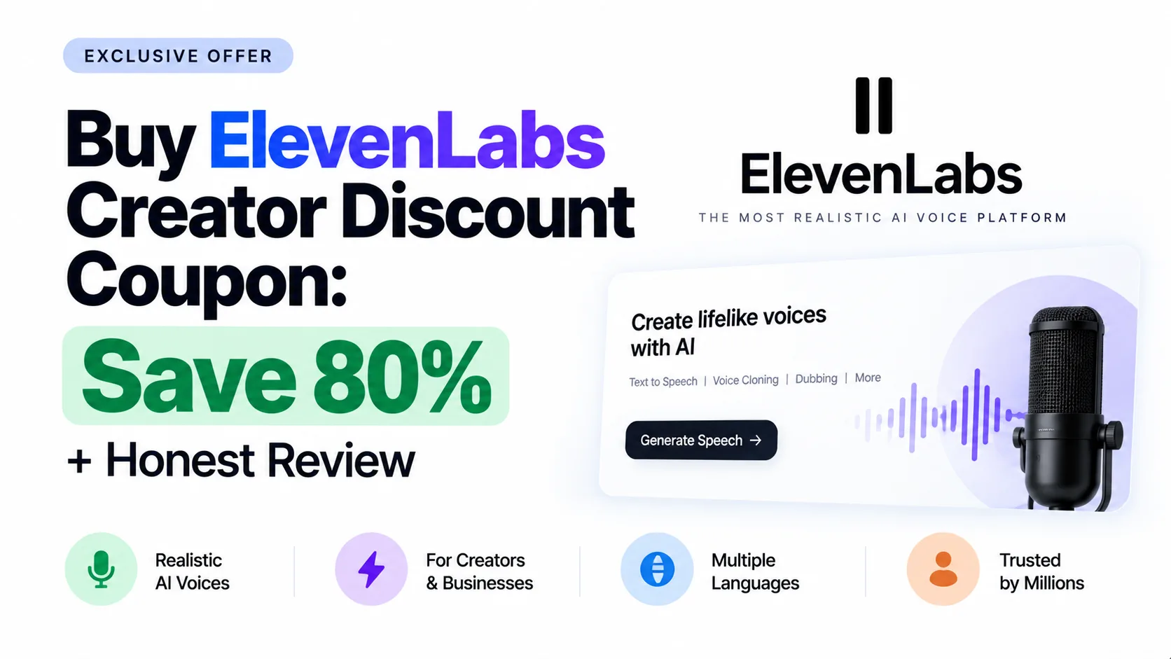 Buy ElevenLabs Creator Discount Coupon