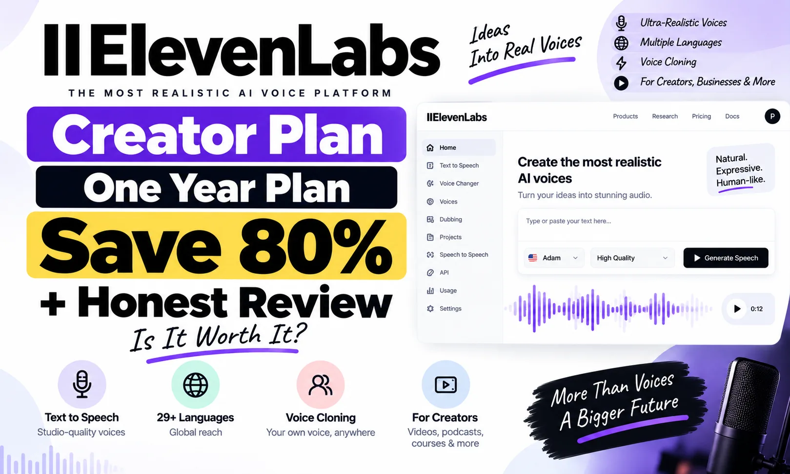 ElevenLabs Creator One Year Plan Coupon Code