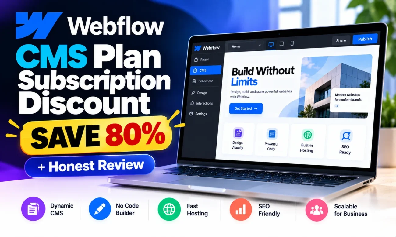 Webflow CMS Plan Subscription Discount