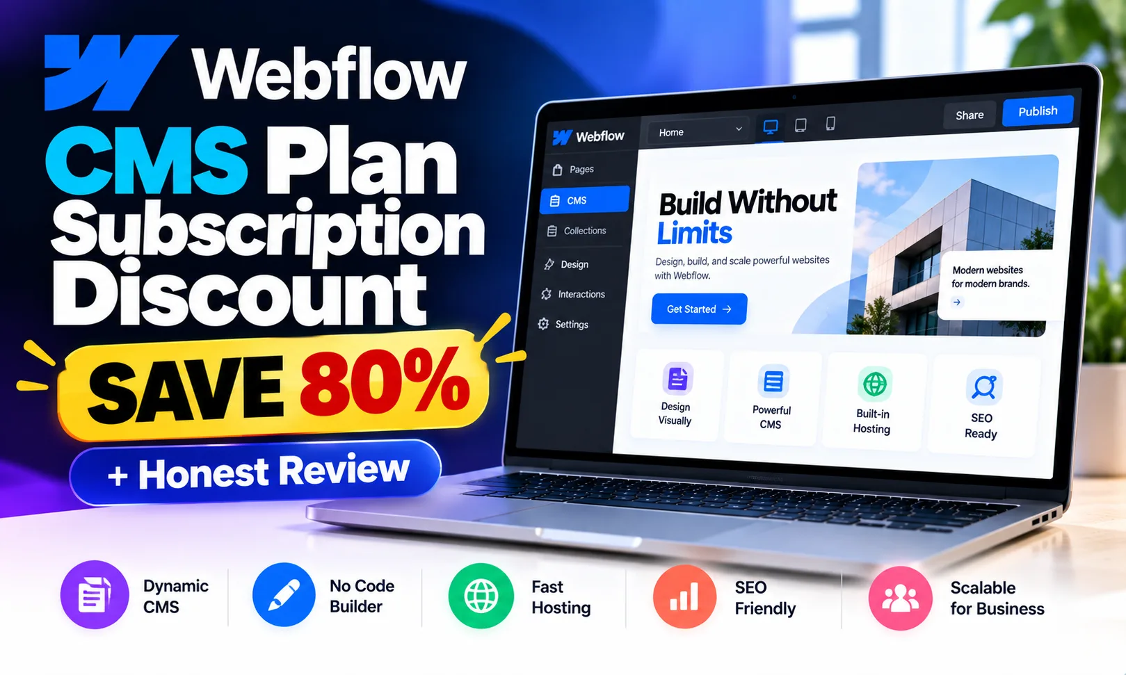 Webflow CMS Plan Subscription Discount