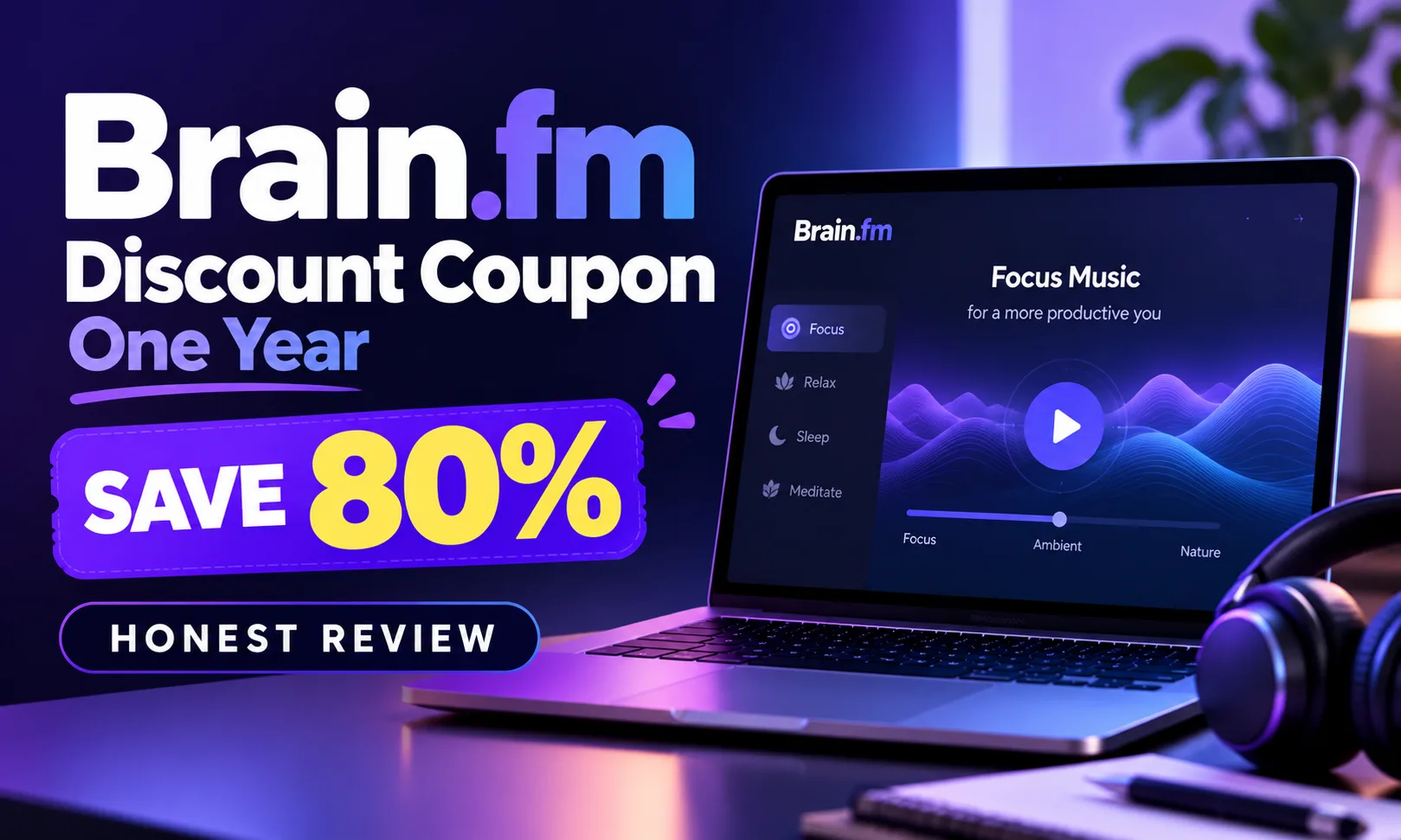 Brain.fm Discount Coupon One Year