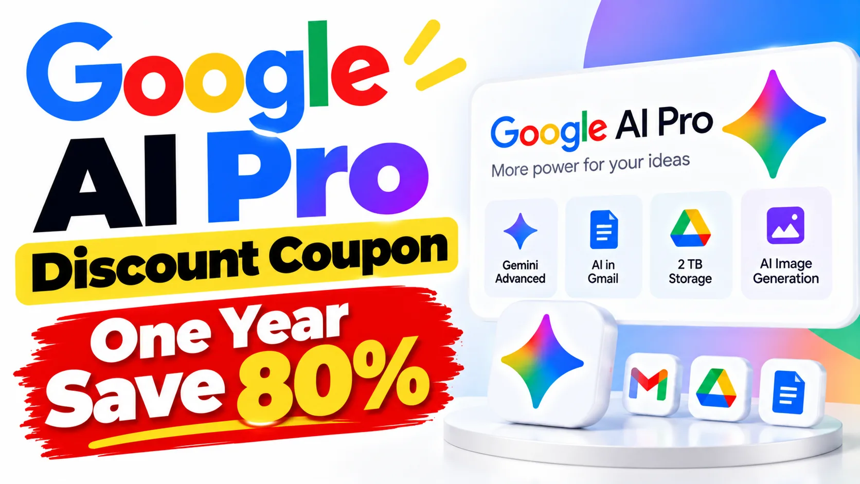 Google AI Pro Discount Coupon One Year